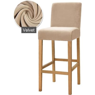 1 /2 /4 /6 stuks fluwelen stoffen bar stoelhoes grote elastische hoge kruk stoelbeschermer stoelhoes voor eetkamer 1 Piece