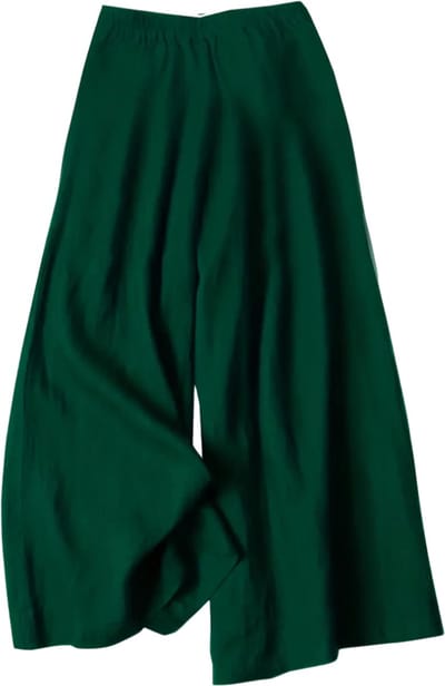 Livano Linnen Broek Dames - Zomerbroek - Volwassenen - Lange Broek - Pantalon - Strandbroek - Zomer - Ibiza Stijl - Groen - Maat S