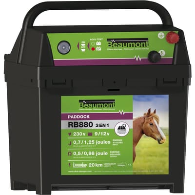 3 in 1 elektrische omheining kit + 10 w zonnepaneel Beaumont Paddock RB880