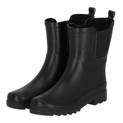 XQ - Regenlaarzen Dames - Chelsea - Zwart - Rubber