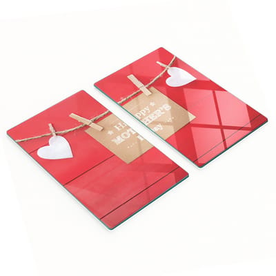 Multifunctionele decoratieve snijplanken van gehard staal voor de keuken, Moederdag 2x30x52 cm