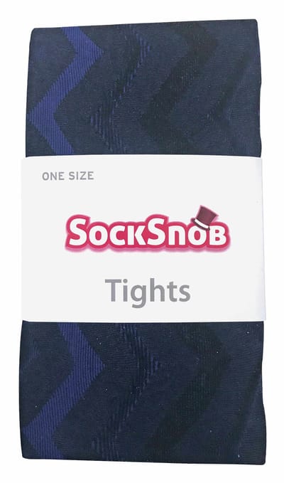 Sock Snob Dames80 denier ondoorzichtig patroon panty's - Blauw Weven