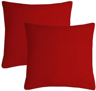 Stof Textile sierkussen Nelson - 2x - rood - 40 x 40 cm - bank kussens - zitkussens - binnen/buiten - polyester