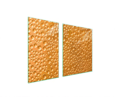 TMK ArtDeko - Beschermplaat en Snijplank - Gehard Glas - Kroppatroon - 100x52cm