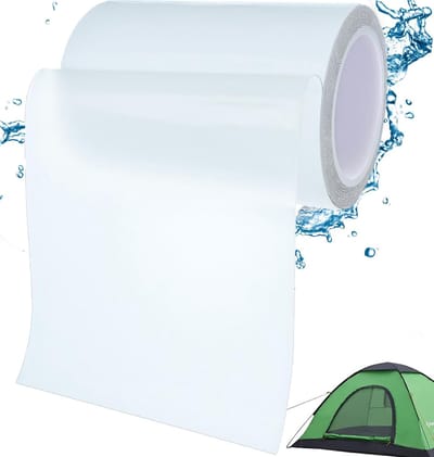 Reparatietape - 10 cm x 2 M - Waterdichte patch - Reparatiedoek - Tent Tape - Lekkage Tape - Waterdichte afdichtingstape - Zelfklevend - Voor luifel, zeil, boothoezen en tenten - TPU - Universeel - Transparant