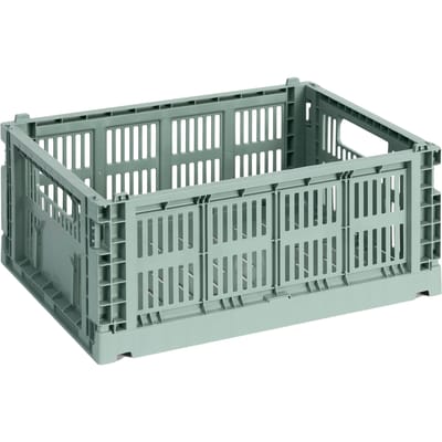 HAY Colour Crate Vouwkrat M recycled - HAYCrateSageGreen