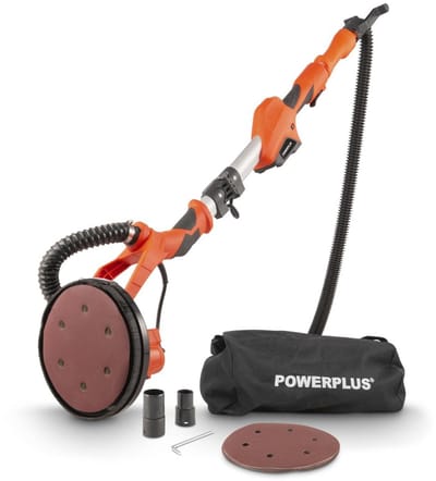 Powerplus Wand- & plafondschuurmachine POWDP50950 - Dual Power telescopisch borstelloos 20V Ø 225mm - excl. batterij en lader