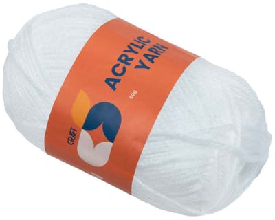 Colorations - Acrylic yarn White 50g