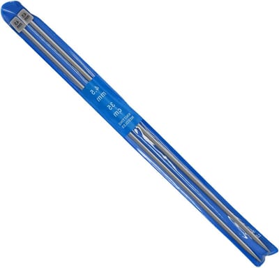 Set van 2 Aluminium Breinaalden van 35cm - Ideaal voor Handgemaakt Breiwerk, Sweaters en DIY Projecten (4.5mm)