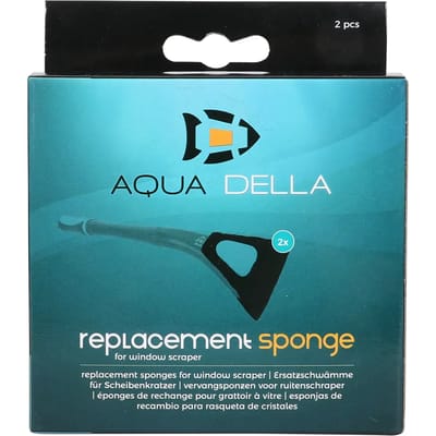 Aqua Della - Aquariumtoebehoren - Vissen - Algae Scraper Spare Sponges 9,1x16x1cm Zwart - 1st