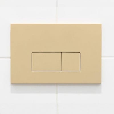 FugaFlow Efficiente Press Bedieningsplaat - bedieningspaneel voor Geberit UP320 inbouwreservoir - dualflush - rechthoekige knoppen - kunststof beige -