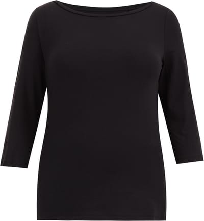 WE Fashion Dames T-shirt met driekwart mouwen - Curve