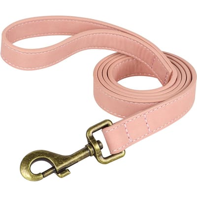 120cm PU Lederen Hondenriem Zacht Gevoerd Handvat Huisdier Wandelen Trainingslijnen voor Duitse Herder Golden Retriever Middelgrote Grote Honden 120 cm