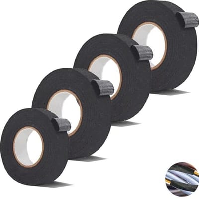 4x Isolatie Tape 19 mm x 15 m - Zwart - Voor Auto Kabels en Thermische Isolatie