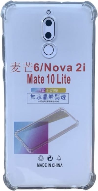Hoesje Geschikt voor Huawei Mate 10 Lite (Nova 2i) Anti Shock silicone back cover/Transparant hoesje