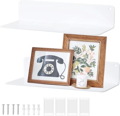 Set van 2 Zwevende Planken van 30 cm, Wandmontage voor Decoratie, Foto's, Verzamelobjecten en Vazen