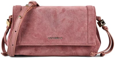 COCCINELLE Leren schoudertas Thess Mini Bag Suede Leather / Grained Leather Wint. Rose / W. Ros (rood)paars