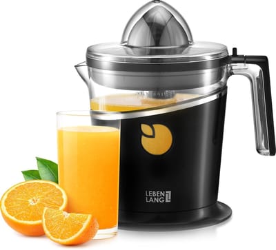 Citruspers Elektrisch - Zwart - 800 ml - Met Verstelbare Zeef - Voor Citrusfruit