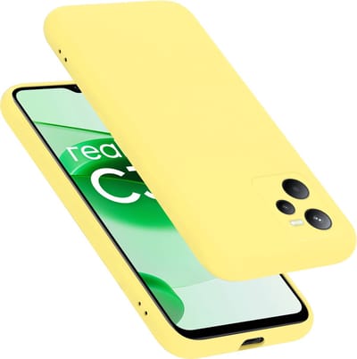 Cadorabo Hoesje geschikt voor Realme C35 / Narzo 50A PRIME in LIQUID GEEL - Beschermhoes gemaakt van flexibel TPU silicone Case Cover