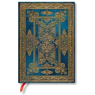 Paperblanks cahier, blue luxe, hardcover, formaat midi 13 x 18 cm, gelinieerd