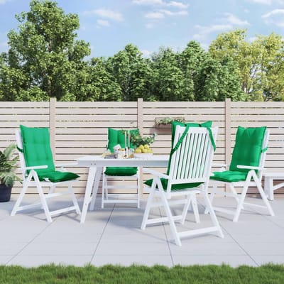 vidaXL - Stoelkussens - 4 - st - hoge - rug - oxford - stof - groen