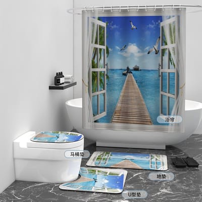 Floraweg Douchegordijn,Shower Curtain,badgordijn,badkamergordijn,Prachtig landschap in Wonderland,-topkwaliteit - digitale printen -Anti Schimmel - Inclusief 12 ringen -met 12 stuks douchegordijnhaken – Waterdicht -Wasbaar- Polyester - 180x200 cm