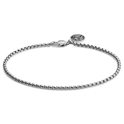 Essentials | 2 mm Zilverkleurige Armband met Gebogen Venetiaanse Schakels
