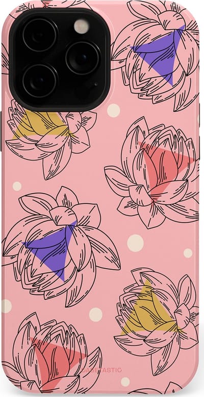Casetastic Hoesje Geschikt voor Apple iPhone 13 Pro Magsafe - Stijlvolle Beschermende Duo-layer Case - Bloemen Pastel Roze