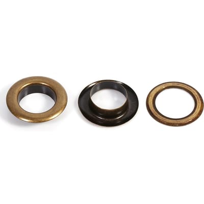 Lot de 20 œillets ronds en bronze, noir et or, accessoires pour loisirs créatifs, 14 mm 14mm