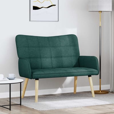 vidaXL - 2-Zits - Sofa - Donkergroen - 115 - x - 61 - x - 87 - cm - Stof