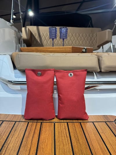 2X Grindzakjes Zandzakjes rood - voor bootdekzeil - om waterzakken te voorkomen - 0,8kg