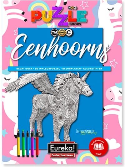 Eureka 3D Puzzle Books Kleur- en Puzzelboek - Eenhoorns