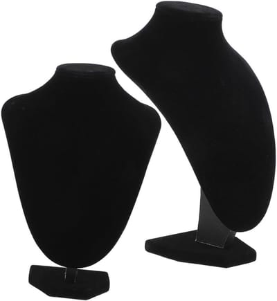 Elegante 2-delige kettinghouder met fluweelachtige afwerking voor sieradenpresentatie en organisatie