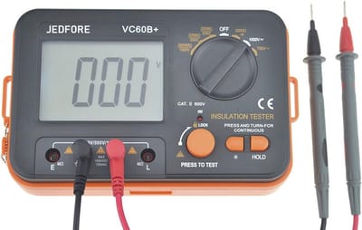 Digitale Isolatiemeter met Backlit LCD - Multi Tester voor DCV, ACV en Megohm Metingen