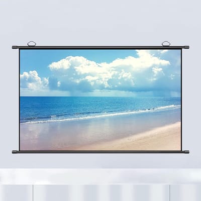 Projectiescherm - Draagbaar Scherm - Thuisbioscoop Creëren - 178 Graden Kijkhoek - 84 Inch 4:3 - Wit