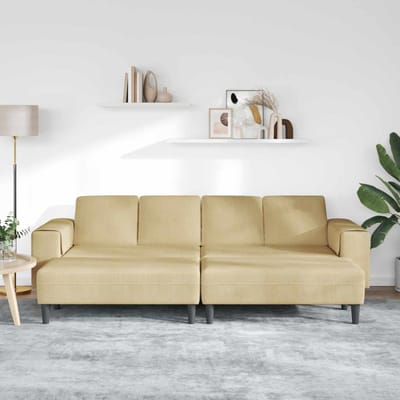 vidaXL Bank Grijs Groen 250 x 188 x 76 cm Corduroy stof