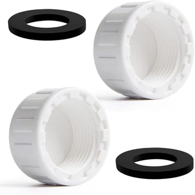 PVC Draadkap met Rubber Seal voor Slangverbindingen en Pijpeinden - 2 Stuks voor Betrouwbare Afdichting