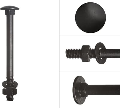 Wovar Slotbouten Verzinkt Zwart M8 x 90 mm | Doos 25 Stuks