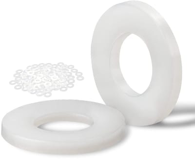 Pack van 100 Plastic Washers M6-12mm - Nylon Ringen voor Machines, Elektrische Apparaten en Loodgieterswerk - Geschikt voor M3, M4, M6, M8, M10 en M20