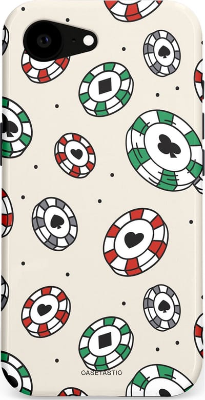 Casetastic Hoesje Geschikt voor Apple iPhone 16e Magsafe - Stijlvolle Beschermende Duo-layer Case - Casino Chips Patroon