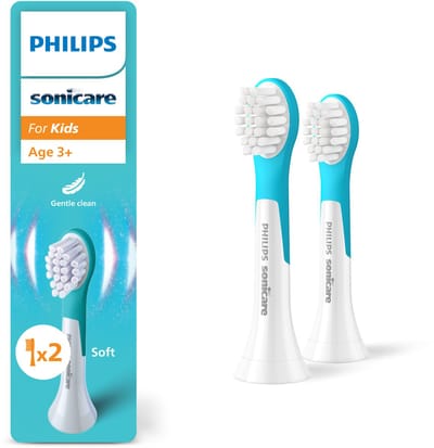 Philips Sonicare For Kids – Opzetborstels voor Elektrische Kindertandenborstel 3-7 jaar – Wit –Kind - Verpakking van 2 - HX6032/90