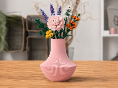 Skushy Vaas Sakura Roze - Geschikt voor Bouwbloemen - Japandi Designvaas voor Droogbloemen en Kunstbloemen - Sculpturale Decoratieve Vaas - Moderne Woondecoratie