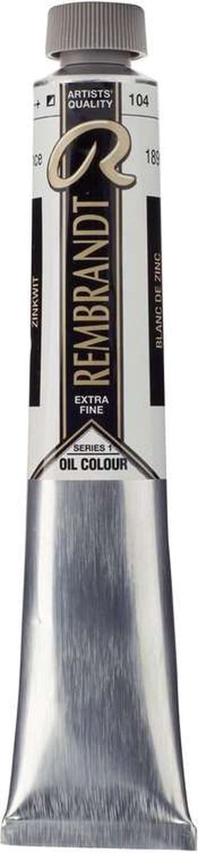 Rembrandt Olieverf tube 60 ml 104 Zinkwit (Saffloerolie)