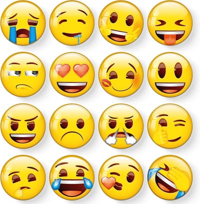 16 Stuks Emoji Magneten - Smiley Koelkastmagneten voor Decoratie, Whiteboard en Klussen