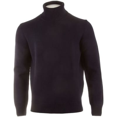 Paul & Shark Trui Shark Tag Soft Cool Touch Wool Turtleneck Donker Blauw / male