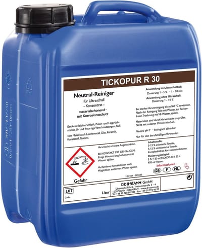 TICKOPUR R30 - 5L Reinigingsconcentraat voor graveer gereedschap, lenzen en optisch glas, Articles of virtue en veel meer! (ultrasoon vloeistof - reinigings - reiniger - reinigingsmiddel - middel)