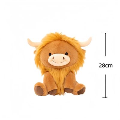 Hooglandvee Pluche Speelgoed Simulatie Koe Gevulde Pop Kawaii Speelgoed Hobby's Verzameling Huisdecoratie Speelgoed Creatieve Verjaardagscadeaus orange