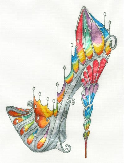 Bothy Threads borduurpakket stained glass slipper hak XSK07 telpatroon