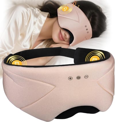 Comfortabel Slaapmasker met Bluetooth Hoofdtelefoon, Ademend en Lichtdicht, Verstelbare Strap voor Ontspanning en Reizen, Ideaal voor Nachtwerk en Meditatie