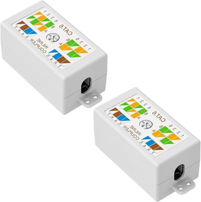 Ethernet Aansluitdoos - Netwerk Connector - Netwerk Installatie - Punch Down Type - 2 Stuks - Zilver